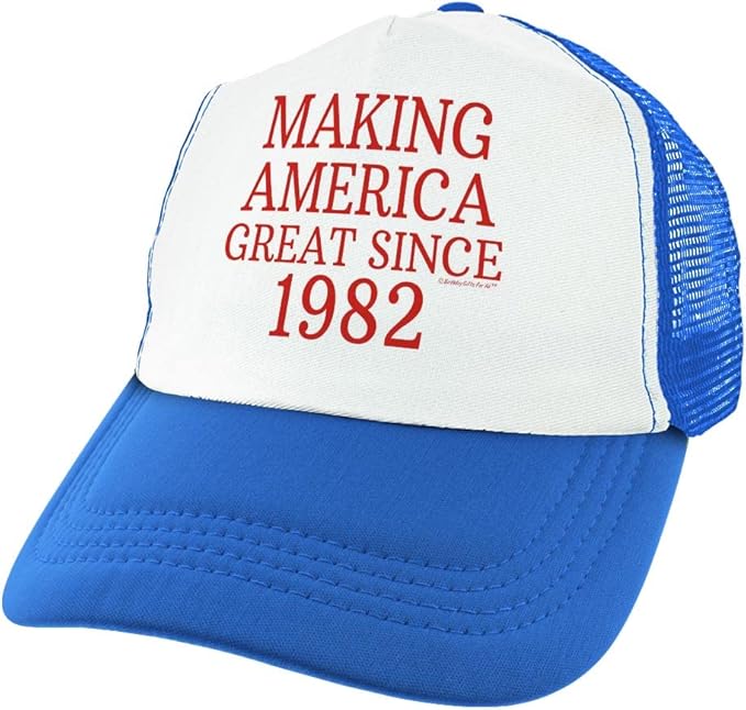 岁生日礼物 make america great since 1982 政治帽 共和党礼物 maga